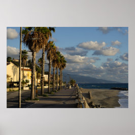 Wolken über dem Meer Poster