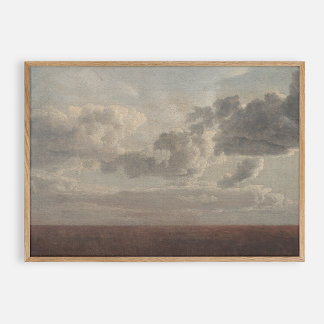 Wolken über dem Meer, Vintage Poster