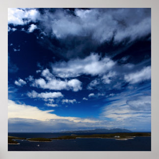 Wolken über dem Mittelmeer Poster