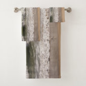 Wolken über dem Ozean- und Flussuferläufervogel Badhandtuch Set (Insitu)