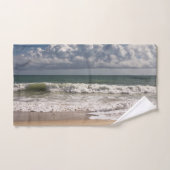 Wolken über dem Ozean- und Flussuferläufervogel Badhandtuch Set (Handtuch)