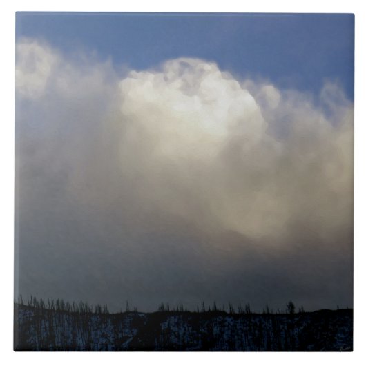 Wolken über dem Rücken Fliese (Vorderseite)