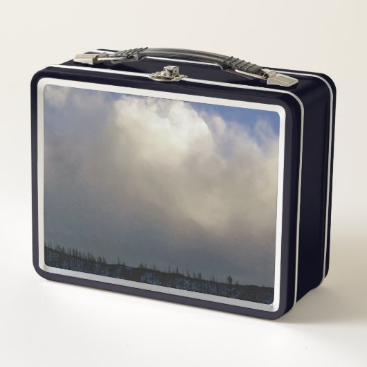 Wolken über dem Rücken Metall Brotdose (Vorderseite)