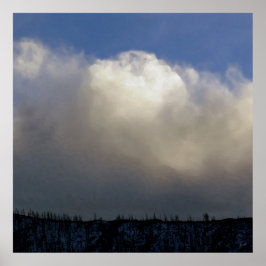 Wolken über dem Rücken Poster