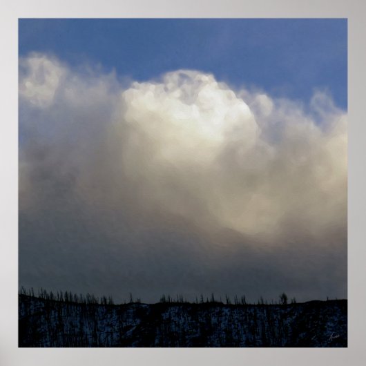 Wolken über dem Rücken Poster (Vorne)