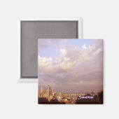 Wolken über dem schönen Seattle-Magneten Magnet (Vorderseite/Rückseite)