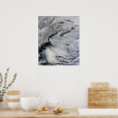 Wolken über den Himmel des Nordatlantiks Poster (Küche)