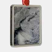 Wolken über den Himmel des Nordatlantiks Silbernes Ornament (Rechts)