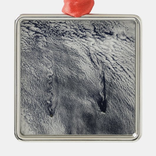 Wolken über den Juan Fernandez Inseln Silbernes Ornament (Vorne)