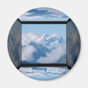 Wolken über den Schweizer Alpen Magnet