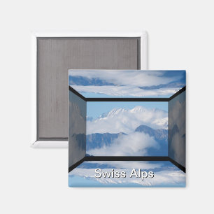 Wolken über den Schweizer Alpen Magnet