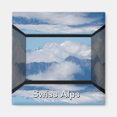 Wolken über den Schweizer Alpen Magnet (Vorne)