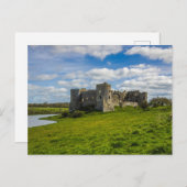 Wolken über der Burg Carew Postkarte (Vorne/Hinten)