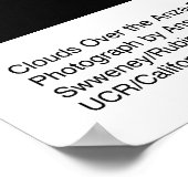 Wolken über der Wüste, 1965, von Ansel Adams Poster (Ecke)