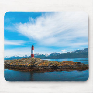 Wolken über einem Leuchtturm nahe Ushuaia, Argenti Mousepad