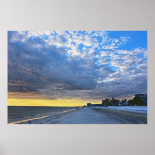 Wolken über Fort Myers Beach, Florida Poster