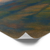 Wolken über Landschaft - Pastellmalerei-Stil Poster (Ecke)