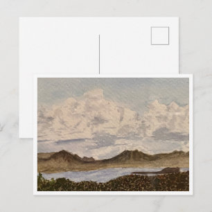 Wolken über Mono Lake Postkarte