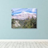 Wolken über Mount Rainier - Landschaftspanorama Leinwanddruck (Insitu (Holzboden))