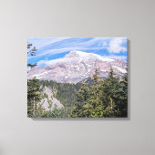 Wolken über Mount Rainier - Landschaftspanorama Leinwanddruck (Vorderseite)