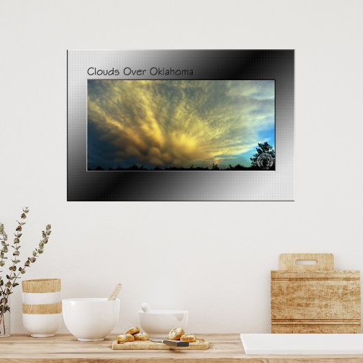 Wolken über Oklahoma Poster (Küche)