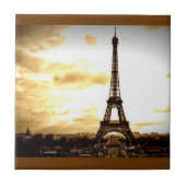 Wolken über Paris Fliese (Vorderseite)