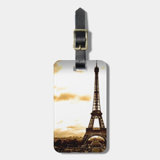 Wolken über Paris Gepäckanhänger (Vorderseite vertikal)