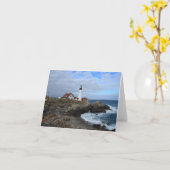 Wolken über Portlandhauptleuchtturm Karte (Gelbe Blume)