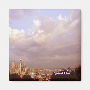 Wolken über schönem Seattle-Magneten Magnet