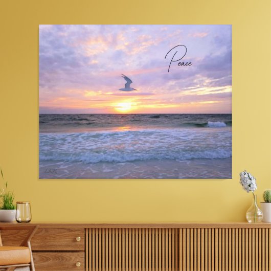 Wolken über Sonnenuntergang glühen Leinwanddruck (Insitu (Wohnzimmer))