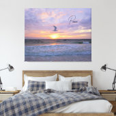 Wolken über Sonnenuntergang glühen Leinwanddruck (Insitu (Schlafzimmer))