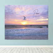 Wolken über Sonnenuntergang glühen Leinwanddruck (Insitu (Holzboden))