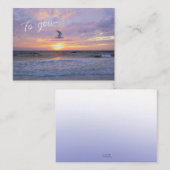 Wolken über Sonnenuntergang glühen Mitteilungskarte (Vorne/Hinten)