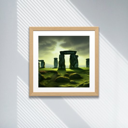 Wolken über Stonehenge Fantasy Digital Art Poster