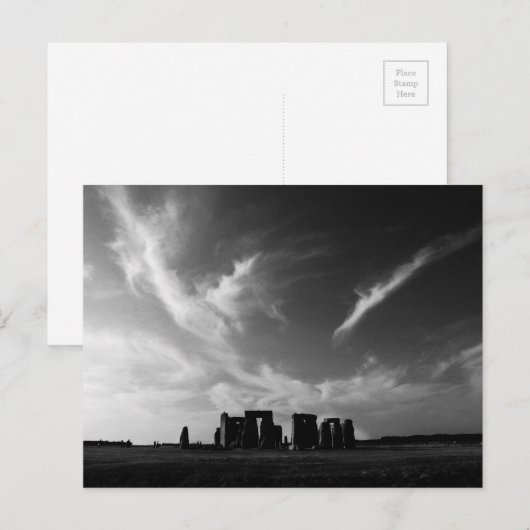 Wolken über Stonehenge Postkarte (Vorne/Hinten)