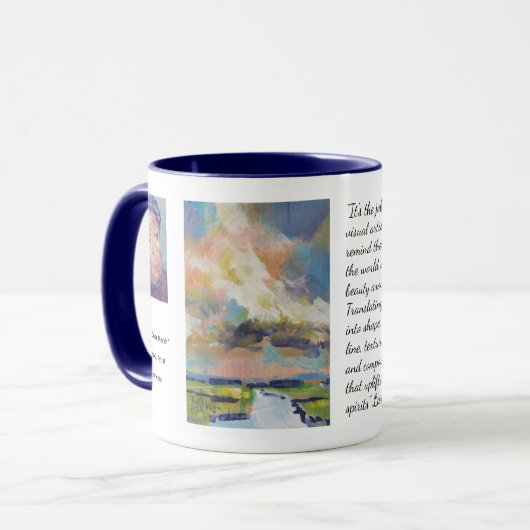 Wolken über Sumpf Gemälde / Künstler Larry Lerew Tasse (Vorderseite Links)