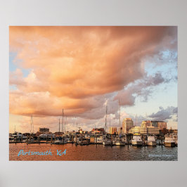 Wolken über Tidewater Yacht Marina Portsmouth VA Poster