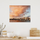 Wolken über Tidewater Yacht Marina Portsmouth VA Poster (Küche)