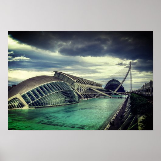 Wolken über Valencia-Poster Poster (Vorne)