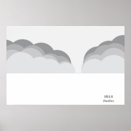 Wolken über Wasser Poster