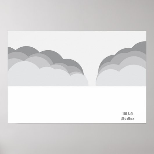 Wolken über Wasser Poster (Vorne)