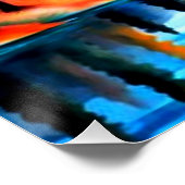 Wolken überqueren den Mond Poster (Ecke)