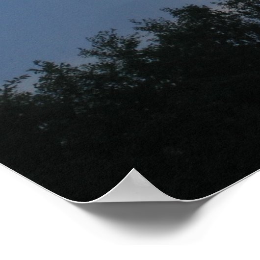 Wolken und Bäume Poster (Ecke)