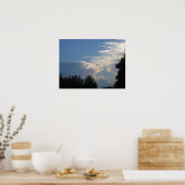 Wolken und Bäume Poster (Küche)