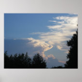Wolken und Bäume Poster (Vorne)
