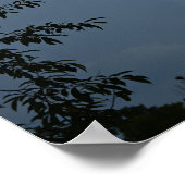 Wolken und Baumposter Poster (Ecke)