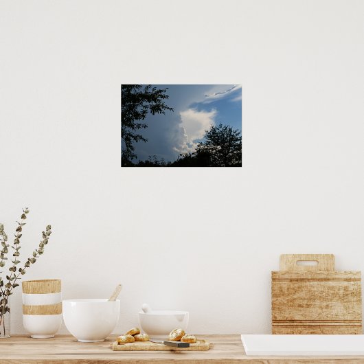 Wolken und Baumposter Poster (Küche)