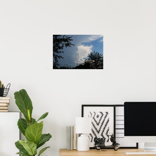 Wolken und Baumposter Poster (Heimbüro)