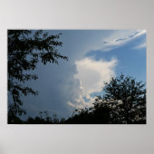 Wolken und Baumposter Poster (Vorne)