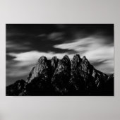 Wolken und Berge Poster (Vorne)